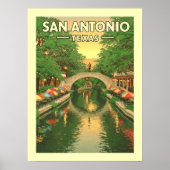 ヴィンテージサンアントニオテキサス州 ポスター (正面)