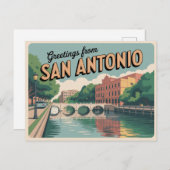 ヴィンテージサンアントニオポストカード | ご挨拶 ポストカード (正面/裏面)