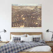 ヴィンテージサンアントニオTXの地図(1873) キャンバスプリント (インサイチュ (寝室))