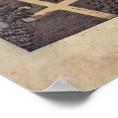 ヴィンテージサンアントニオTXの地図(1873) ポスター (角)