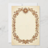 ヴィンテージサンアンドスター結婚式招待状暖色 招待状 (裏面)