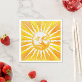 ヴィンテージサンイエローオレンジ スタンダードカクテルナプキン (インサイチュ)