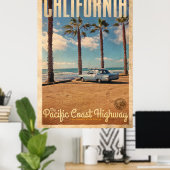 ヴィンテージサンオノフレ州ビーチ旅行ポスター ポスター (ホームオフィス)