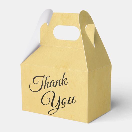 ヴィンテージサンキューイエロー金ゴールドとブラック フェイバーボックス (裏面サイド)