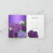 ヴィンテージサンキューカードホワイトローズパープルフラワー サンキューカード (内部)