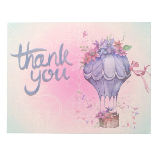 ヴィンテージサンキューホットエアバルーン ノートパッド (正面)