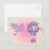 ヴィンテージサンキューホットエアバルーン ポストカード (正面/裏面)