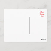 ヴィンテージサンキュー白黒ダマスクフローラ ポストカード (裏面)