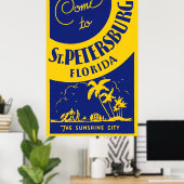 ヴィンテージサンクトペテルブルク・フロリダ ポスター (ホームオフィス)