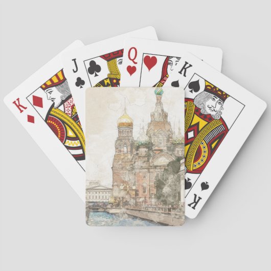 ヴィンテージサンクトペテルブルク，ロシア トランプ (裏面)