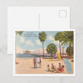 ヴィンテージサンクトペテルブルグフロリダスパビーチ桟橋 ポストカード (正面/裏面)
