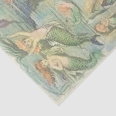 ヴィンテージサンゴとクラゲの人魚航海の 薄葉紙 (詳細)