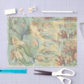 ヴィンテージサンゴとクラゲの人魚航海の 薄葉紙 (クラフト)