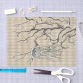 ヴィンテージサンゴとクラゲティッシュペーパー 薄葉紙 (クラフト)
