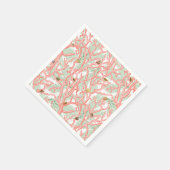 ヴィンテージサンゴの枝（貝殻の模様） スタンダードカクテルナプキン (角)