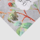 ヴィンテージサンゴバラフローラ水彩モノグラム 薄葉紙 (詳細)