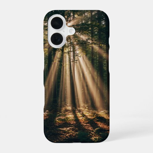ヴィンテージサンシャインビームの森 iPhone 16ケース (裏面)