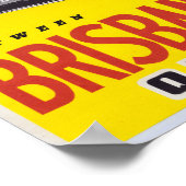 ヴィンテージサンシャインルートブリスベン&ケアンズオーストラリア ポスター (角)