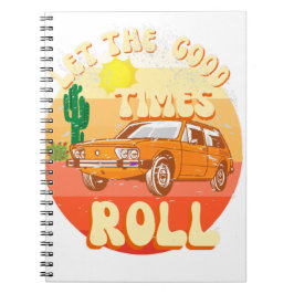 ヴィンテージサンセットとクラシック車 ノートブック