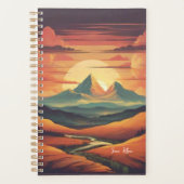 ヴィンテージサンセットのミニマル表示名 プランナー手帳 (正面)