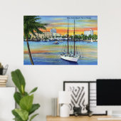 ヴィンテージサンセットアットウエストパームビーチフロリダ ポスター (ホームオフィス)