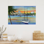 ヴィンテージサンセットアットウエストパームビーチフロリダ ポスター (キッチン)