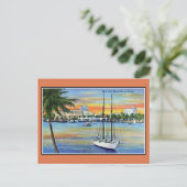 ヴィンテージサンセットアットウエストパームビーチフロリダ ポストカード (スタンド正面)