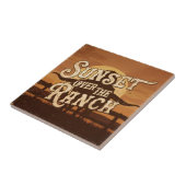 ヴィンテージサンセットオーバーザランチ タイル (側面)