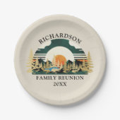 ヴィンテージサンセットキャンピングトリップファミリー懇親会 ペーパープレート (正面)