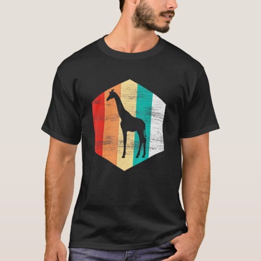 ヴィンテージサンセットキレーフシルエットアニマルメンズウォーム Tシャツ (正面)