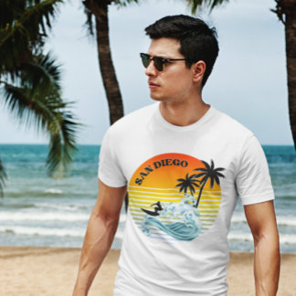 ヴィンテージサンセットサンディエゴレトロビーチバケーション Tシャツ