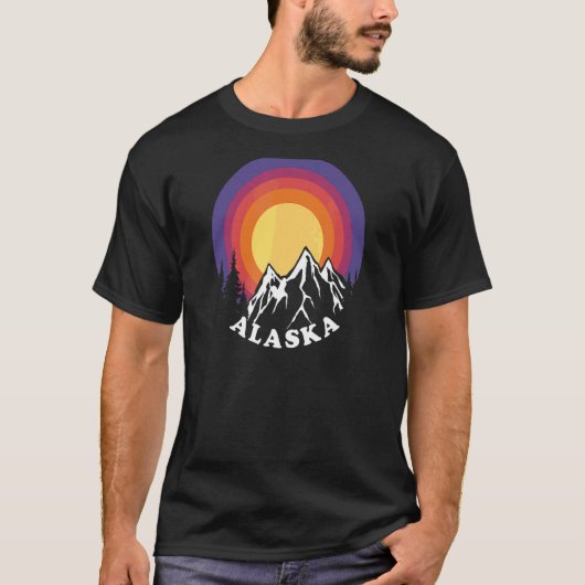ヴィンテージサンセットザラストフロンティアアラスカ Tシャツ (正面)
