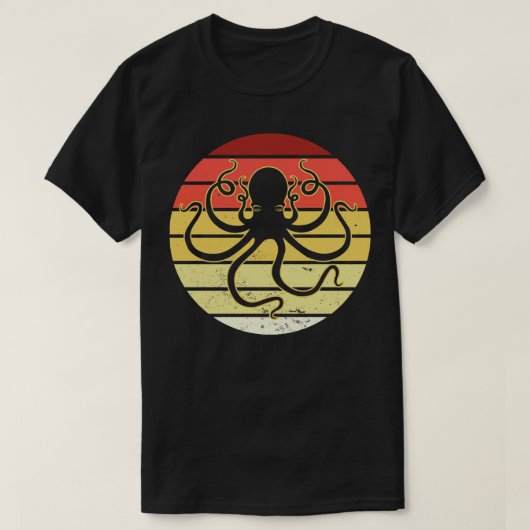 ヴィンテージサンセットタコ Tシャツ (デザイン正面)