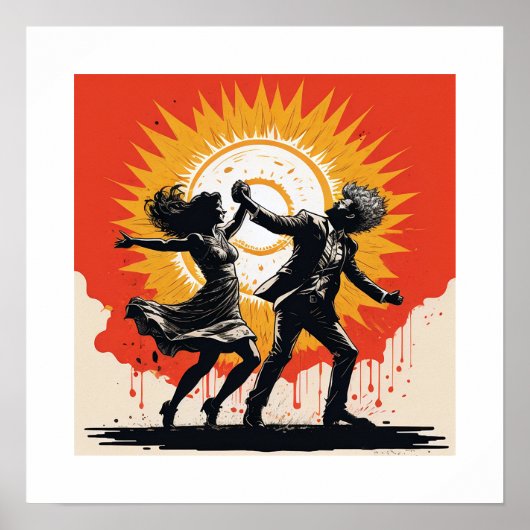 ヴィンテージサンセットダンス ポスター (正面)