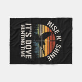 ヴィンテージサンセットドーブ狩りシーズン フリースブランケット (正面(横))