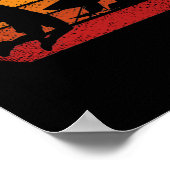 ヴィンテージサンセットバレーボールギフト ポスター (角)