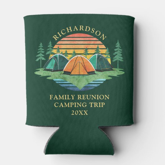 ヴィンテージサンセットフォレストグリーンキャンピングファミリー懇親会 缶クーラー (裏面)