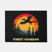 ヴィンテージサンセットフォレストドラゴン ドアマット (正面)