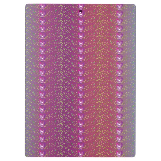 ヴィンテージサンセットフローラの壁紙パターン クリップボード (裏面)