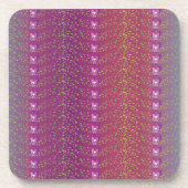 ヴィンテージサンセットフローラの壁紙パターン コースター (正面)