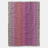 ヴィンテージサンセットフローラの壁紙パターン スローブランケット (正面縦)