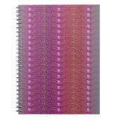 ヴィンテージサンセットフローラの壁紙パターン ノートブック (正面)