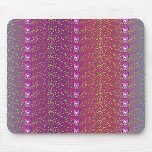 ヴィンテージサンセットフローラの壁紙パターン マウスパッド (正面)