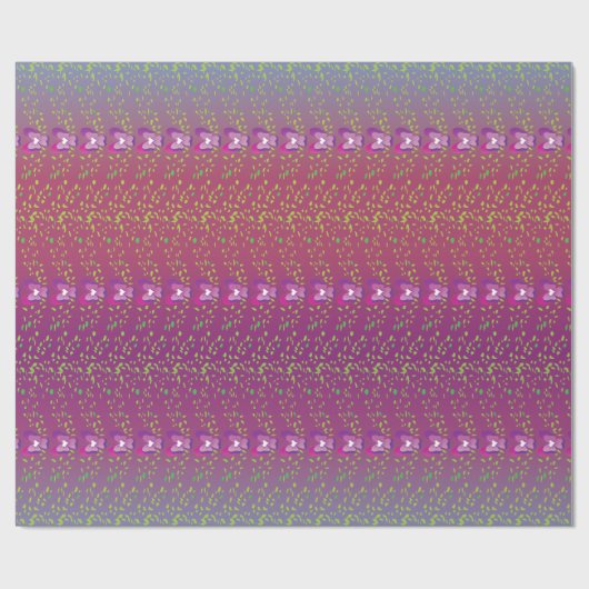 ヴィンテージサンセットフローラの壁紙パターン ラッピングペーパー (フラット)