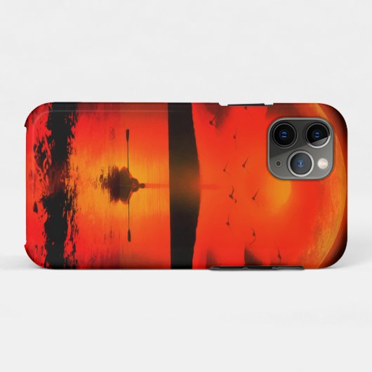 ヴィンテージサンセットホープ信仰ラブ勇気付けられる Case-Mate iPhoneケース (裏面(横))