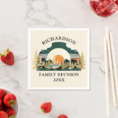 ヴィンテージサンセットマウンテンズキャンピングファミリー懇親会 スタンダードカクテルナプキン (インサイチュ)