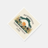 ヴィンテージサンセットマウンテンズキャンピングファミリー懇親会 スタンダードカクテルナプキン (角)