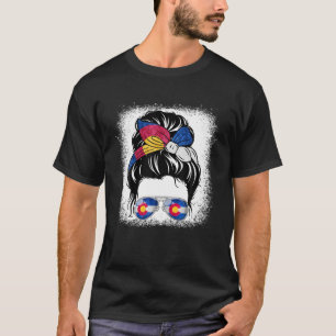 ヴィンテージサンセットマウンテンズハイキングキャンピングコロラドF Tシャツ