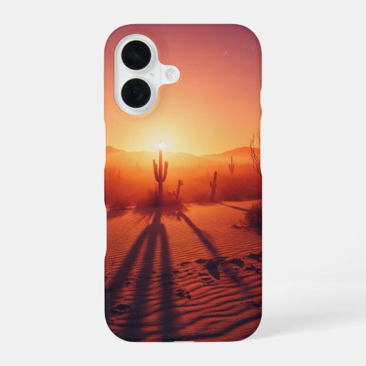 ヴィンテージサンセットミラージュ iPhone 16ケース (裏面)