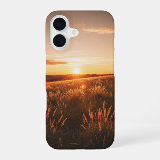 ヴィンテージサンセットメドウズ iPhone 16ケース (裏面)